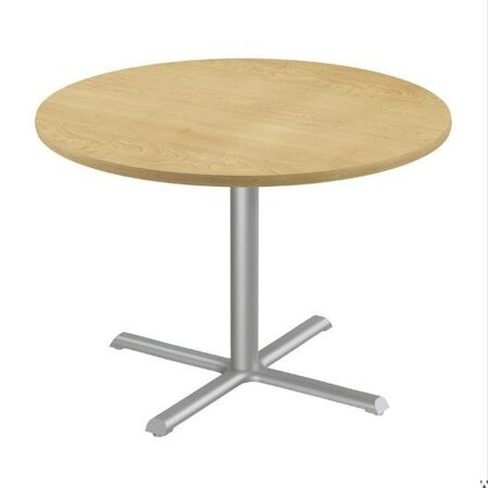 Correll Round Cafe Table, 48 in W, 48 in L, 29 in H, Particleboard Top, Fusion Maple SXT48R-16-98-16