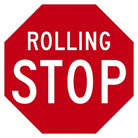 Lyle Rolling STOP, 24x24, Engineer Grade, Red G-13446-EG_24x24