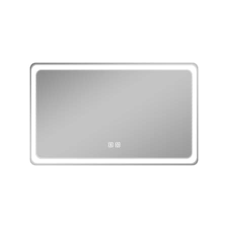 Homeroots 59" Clear Lighted Unframed Bathroom Vanity Mirror 564858