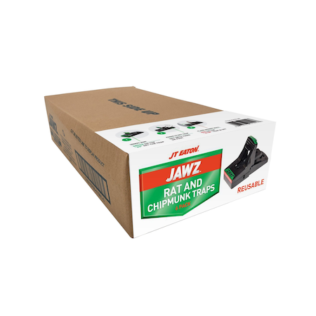 Jt Eaton JAWZ Plastic Rat and Chipmunk Traps -  3 Boxes of 6 410-6R