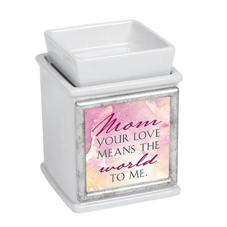 Dicksons Mom Your Love Means World to Interchangeable Fragrance Wax or Essential Oil Warmers - Grey IW60GR