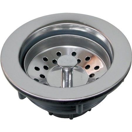 Prosource Basket Strainer, 4.3 in Dia, For: 3-1/2 to 4 in Dia Opening Sink 80371