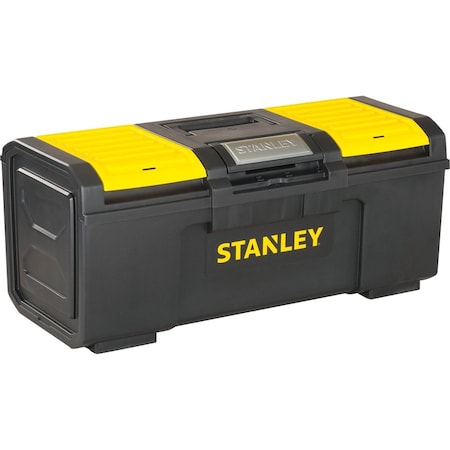 Stanley Tool Box, Plastic, Black/Yellow, 19 in W x 11 in D x 10 in H STST19410