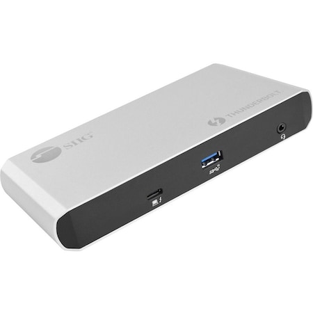 Siig USB-C THUNDERBOLT 3 40G DOCKING STATION, DUAL DISPLAYPORT 4K 60HZ, USB-A 10GBPS JU-DK0C11-S1
