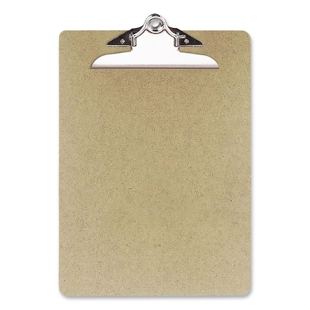 Officemate Recycled Hardboard Clipboard, 1" Clip Capacity, Holds 8.5 x 11 Sheets, Brown 83500