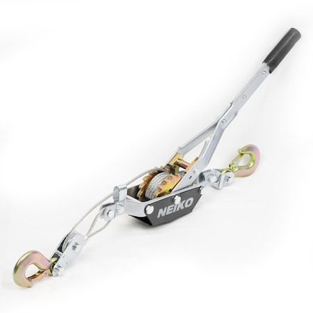 Neiko Come Along Winch, 2-Ton (4000 Lbs) Pulling Capacity, 7.2 Ft, 2 Hook, Heavy Duty Power Cable 02252A