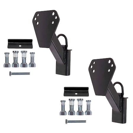 Mytee Products Stake Pocket Spare Tire Carrier & Holder w/ D-Ring for Utility Trailer Mount, 2PK SP-TIREx2