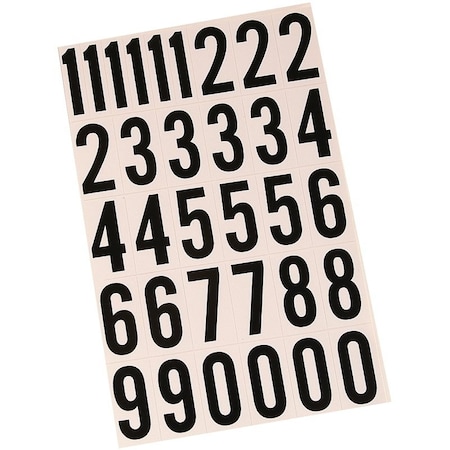Hy-Ko Number/Letter 2In Vnyl Blk MM-7N
