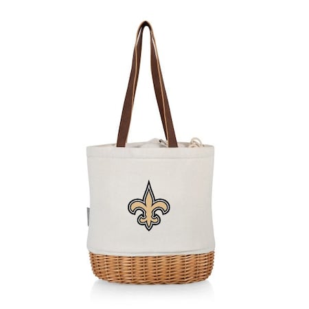 Picnic Time Family Of Brands NFL New Orleans Saints - Pico Willow and Canvas Lunch Basket 200-00-187-204-2