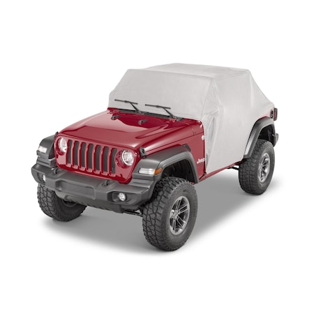 Mastertop Covers Cab From Windshield Frame To Cargo Area, Waterproof, Gray, Fabric, With Door Flap/ Handy 11120509