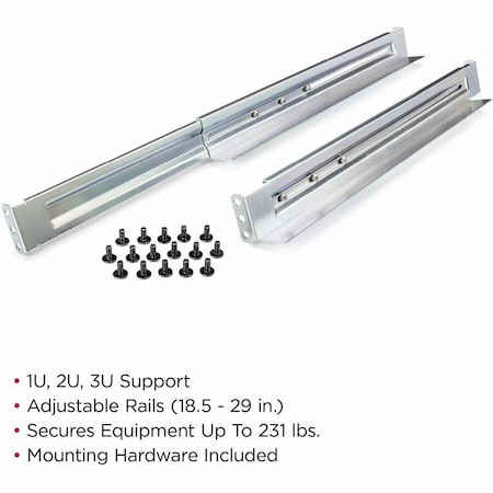 Cyberpower UP TO 230LBS 18.5-29 INCH ADJUSTABLE LENGTH 4POSTRAIL