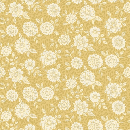 A-Street Prints Lizette Mustard Charming Floral Wallpaper 4080-15910