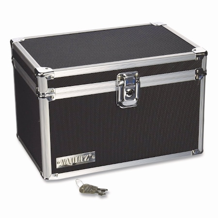 Vaultz Locking Index Card File, Holds 550 5 x 8 Cards, 8.75 x 5.5 x 5.75, Black VZ01280