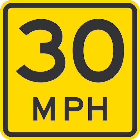 Lyle 30 MPH, 24x24, High Intensity Prismatic, Yellow G-13822-HI_24x24