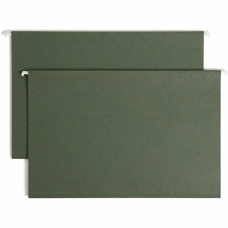 Smead 1" Capacity Box Bottom Hanging File Folders, Legal, Green, 25/Box 64339