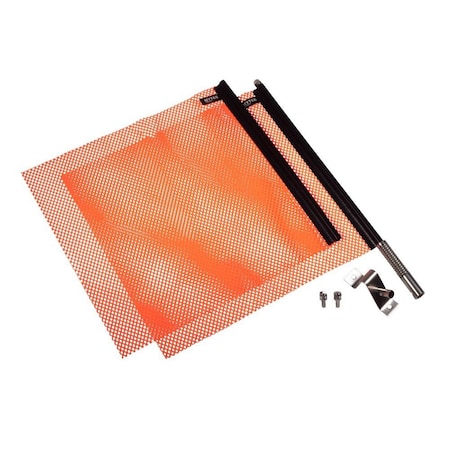 Mytee Products EZ Mount 18 in x 18 in Jersey Orange Mesh Safety Flag DOT Compliant VMF-MK-ORANGE