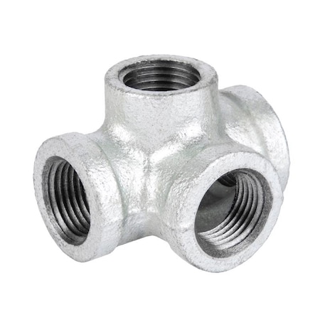 Stz Industries 3/4 in. FIP each X 3/4 in. D FIP 3/4 in. D FIP Galvanized Malleable Iron Side Out Tee 311USOT-34