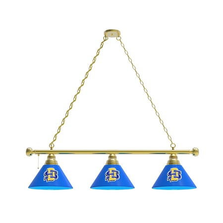 Holland Bar Stool Co South Dakota State 3 Shade Billiard Light, Brass Fixture BL3BRSDakSt