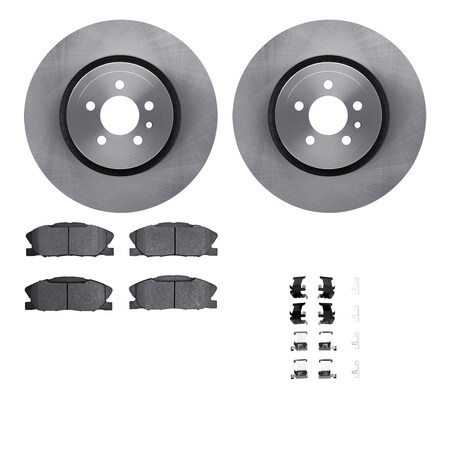 Dynamic Friction Co DFC Brake Rotor with 5000 Brake Pads and Hardware Kit 6512-40234