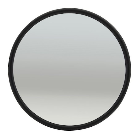 Grote Lighting 8in Round Convex Mirror with Center-Mount Ball-Stud, Steel Back, Glass Lens, Black Finish 12182