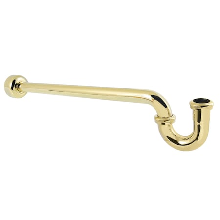 Kingston Brass 1-1/4 in. P-Trap with Box Flange, 24 in. Length, 18 Gauge, Polished Brass CC9182