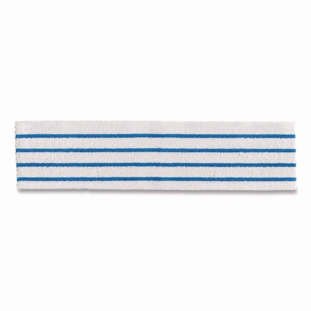 Rubbermaid Commercial Disposable Microfiber Pad, White/Blue Stripes, 4.75 x 19, PK150 2134282