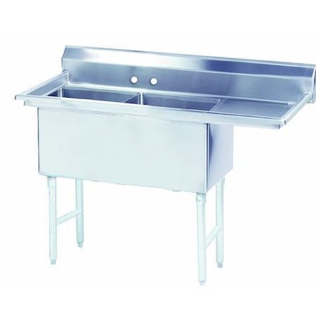 Advance Tabco Fabricated Sink 2-compartment 18 in. right drainboard FS-2-2030-18R