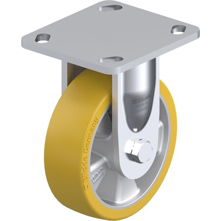 Blickle Rigid Plate Caster, PU, 5", 770 lb. BKS-ALTH 125K-14