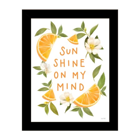 Homeroots Sun Shine on My Mind Black Framed Print Wall Art 529847