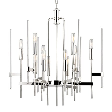 Hudson Valley Lighting Bari 12 Light Chandelier 24 In. Polished Nickel 9912-PN