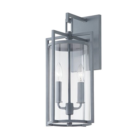 Troy Lighting Percy 2 Light Wall Sconce 9 In. Weathered Zinc B1142-WZN