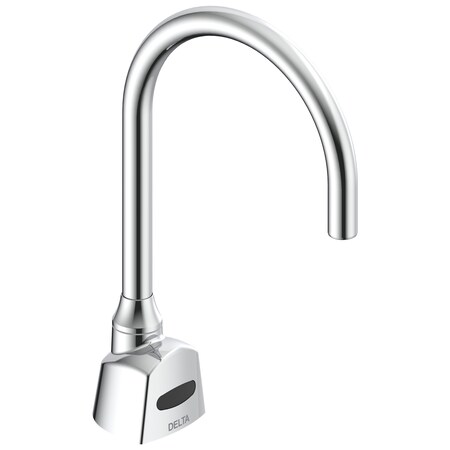 Delta Commercial 1500T Series Deckmount Electronic Se Gooseneck Fct, Bt, 0.5Gpm, R35 Spout In Chrome 1501TF3380-R35