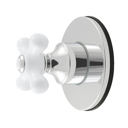 Kingston Brass Single-Handle Six-Way Diverter Valve with Round Trim Kit, Polished Chrome KS4031PX