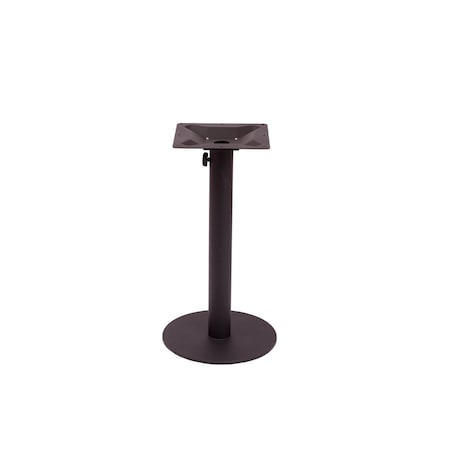 Bfm Seating Margate 20in Round Base - Zinc Plated Cast Iron Bottom, Stainless Steel Column PHTB20RBLU