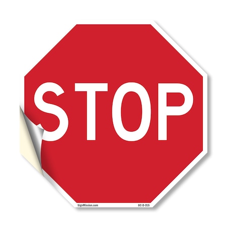 Signmission Stop, 10 Inch X 10 Inch, Vinyl Decal OC-D-10-315