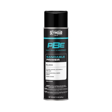 Seymour Of Sycamore PBE Sandable Primer Spray Paint, Black 20-1672