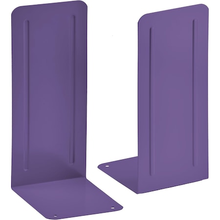 Acrimet Steel Metal Jumbo Bookends for Shelves, Heavy Duty, for Large books, Purple, 2PK 294.4