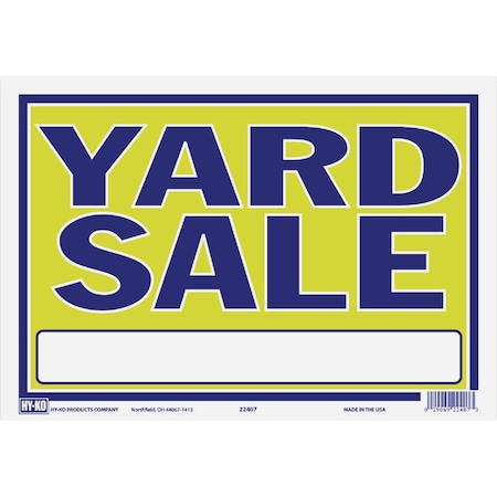 Hy-Ko 9 x 13 Neon Yard Sale Sign 22407