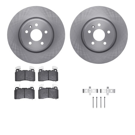 Dynamic Friction Co DFC Brake Rotor with 5000 Brake Pads and Hardware Kit 6512-26013