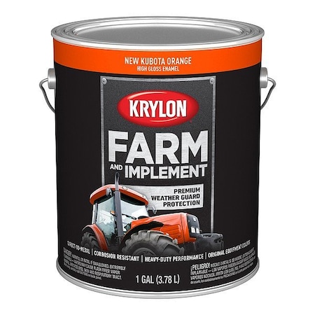 Krylon Acrylic Coating, High Gloss, New Kubota Orange K01986008