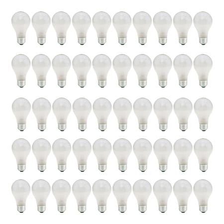 Bulbrite 25w Dimmable Frost A19 Incandescent Light Bulbs Medium (E26) Base, 2700K Warm White Light, 25PK 861943