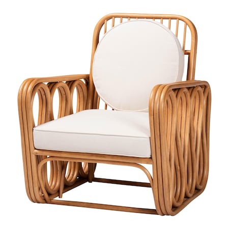 Bali & Pari Tiramisu Bohemian Light Honey Rattan Arm Chair 251-13877-ZORO