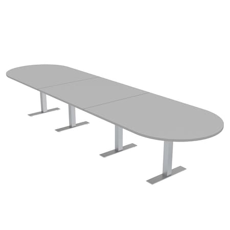 Skutchi Designs 16 Person Conference Table With Power Unit | 16' Racetrack Table | Harmony Series HAR-RAC-48X192-T-U779-NA