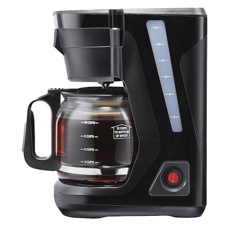 Ham.Beach/Proctor Silex Proctor Silex 43680PS Coffee Maker, 12 Cup Capacity, 900 W, Glass/Plastic, Black 43680G