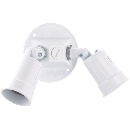 Hubbell Lamp Holder, 120 V, 75 to 150 W, White 5625-6