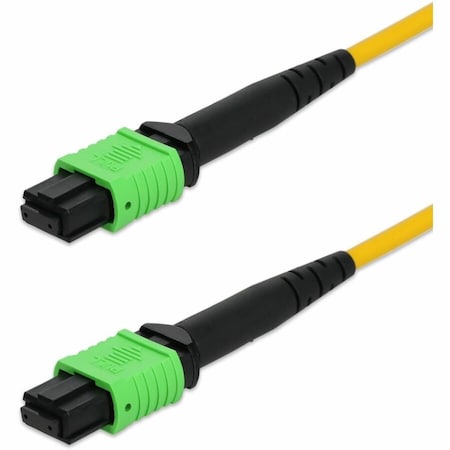 Add-On 110M MPO/APC TO MPO/APC YELLOW OS2 OFNP (PLENUM-RATED) 24-STRAND SMF FIBER PATCH ADD-24FMPOMPO-110M9SMSP