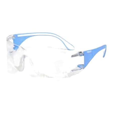 Moldex 5000, Safety Glasses, Anti-Fog & Anti-Scratch, Clear Lens, Blue/White Frame, Half-Frame 5002C-2