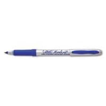 Bic GPMU11 BLU Mark-It Permanent Markers- Ultra-Fine Point- Deep Sea Blue, 12PK YYAZ-BICGPMU11BE