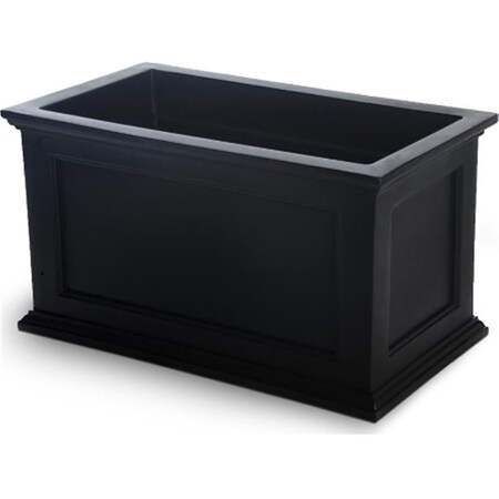 Arett Sales 20 x 36 in. Fairfield Rectangular Patio Planter, Black M19 5826B