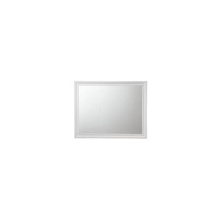 Homeroots 36" White Wood Framed Mounted Dresser Mirror 486449